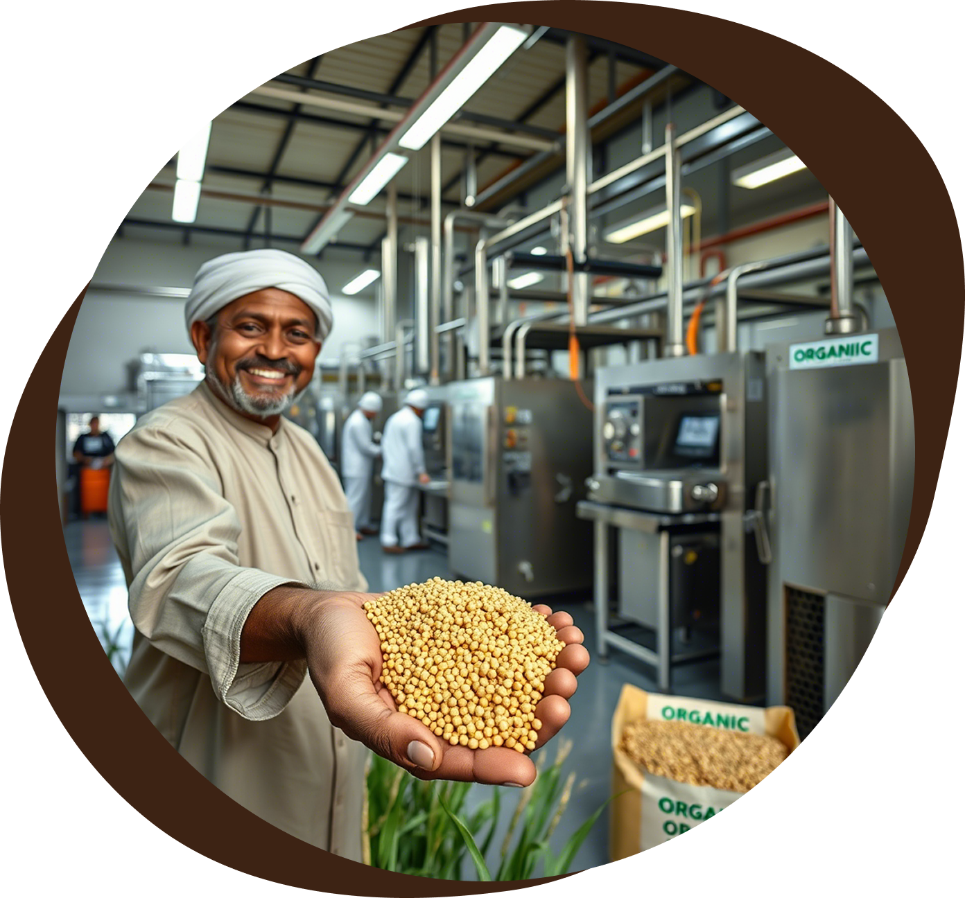 Team working in kitchen